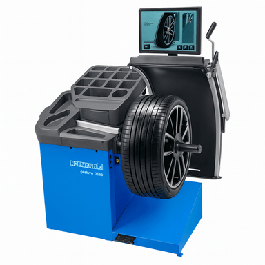 Hofmann Geodyna 7800p Wheel Balancer with Touchscreen Monitor Front View