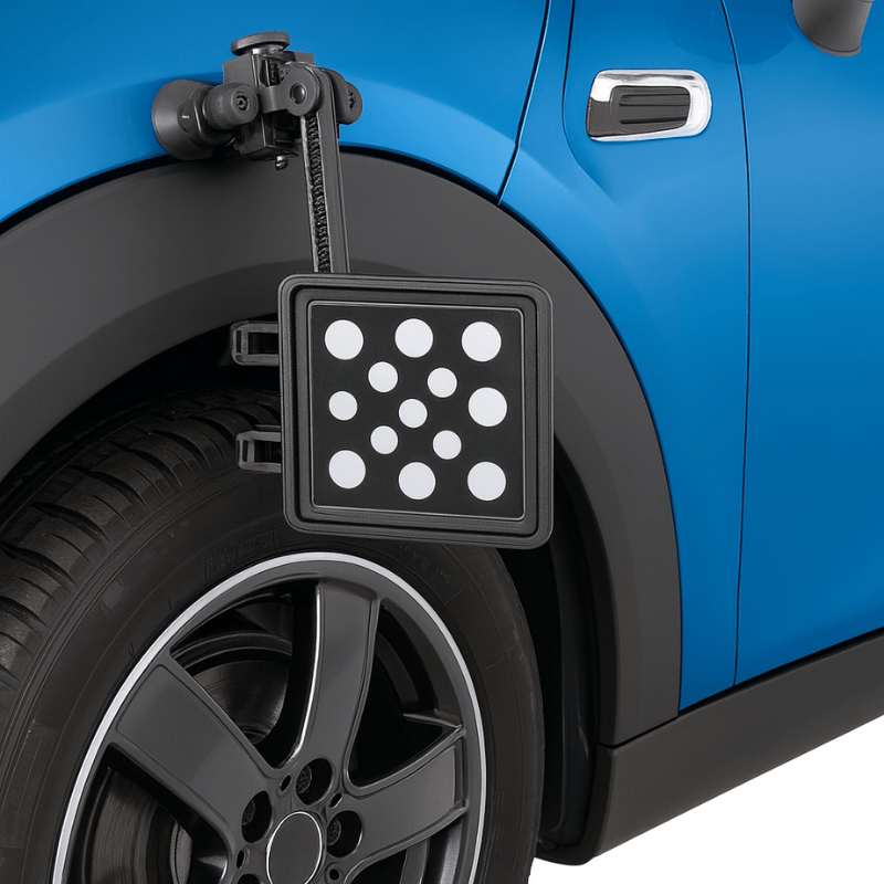 Hofmann  Geoliner 660 Imaging Wheel Aligner in Use in the Car