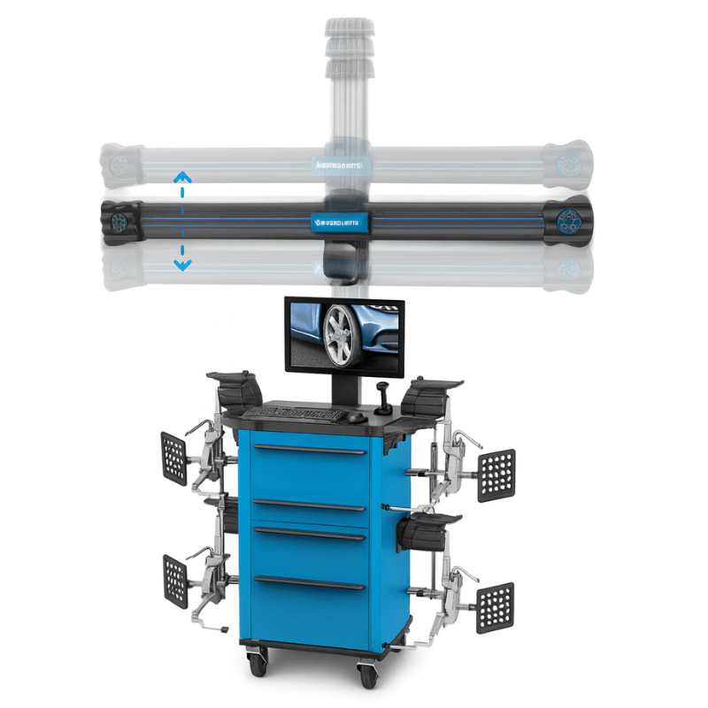 Geoliner 678 Imaging Wheel Aligner Front View with Adjustable Top