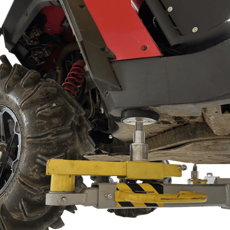 MSC-6KLP 6,000lb Single Post Car Lift - Portable - In Use View