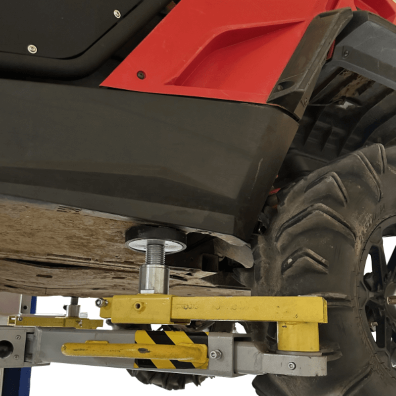 MSC-6KLP 6,000lb Single Post In Use View Showing Rubber Pad