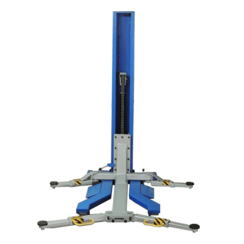 MSC-6KLP 6,000lb Single Post Car Lift - Portable Front View with No Car