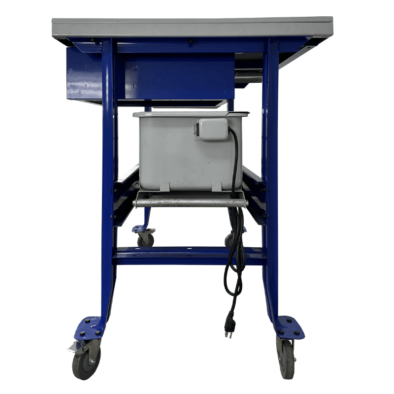 Ideal PTDT-PW-1000 Premium Tear Down Table with 3.5G Parts Washer Side View