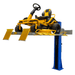 Ideal SC-2K-UTV-X 2,000lb Mower Lift Side View with Vehicle Lifting High