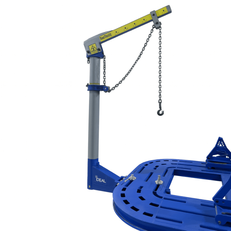 FR-77-20, 20' Title Steel Plate Deck Frame Rack Crain View