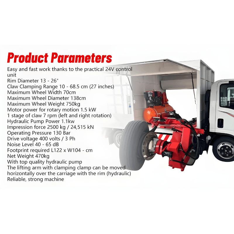 Katool KT-308 Mobile Tire Changer Specs View