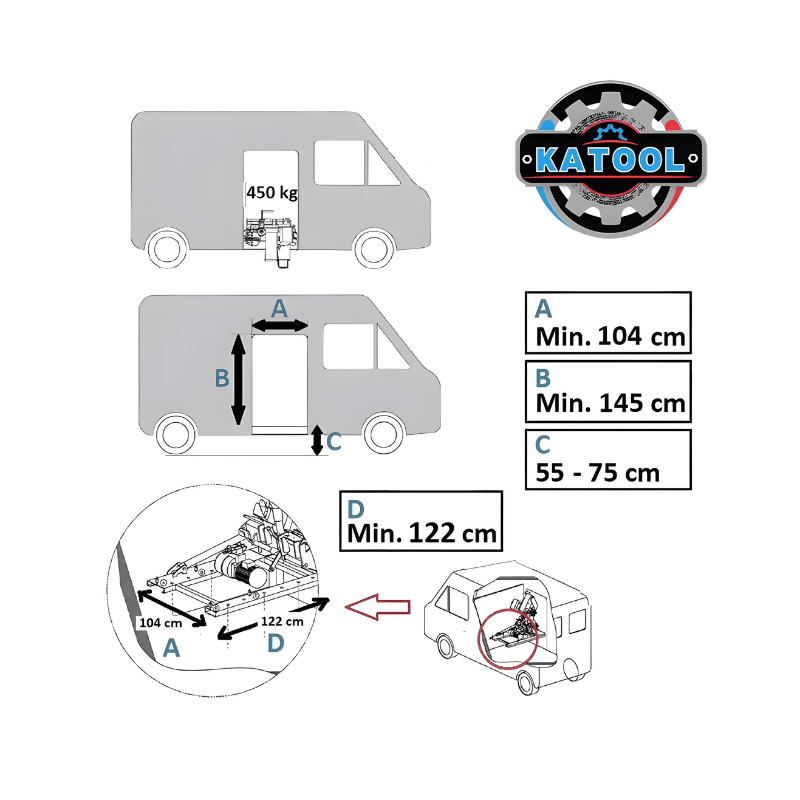 Katool KT-308 Mobile Tire Changer Specs View