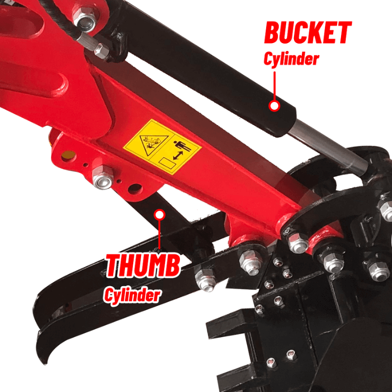 Katool KT-EX20 Mini Excavator ƒ?? Crawler Digger with Mechanical Thumb & B&S Gas Engine - Hydraulic