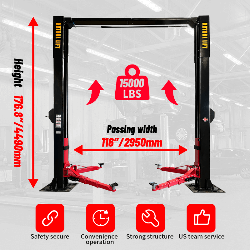 Katool KTM150D 15,000 lbs 2 Post Lift Features View