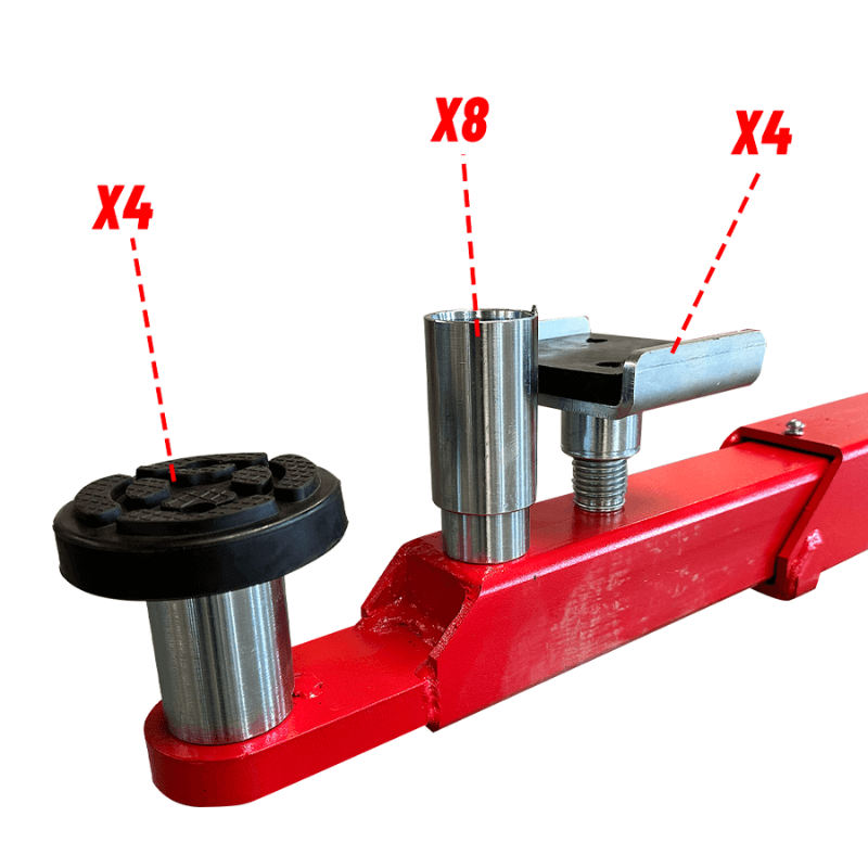 Katool KT-M150D Arm Adapters and rubber pads view