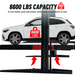 KT-P2700 - 660lbs Capacity 2 Post Parking Lift by Katool Side View with capacity