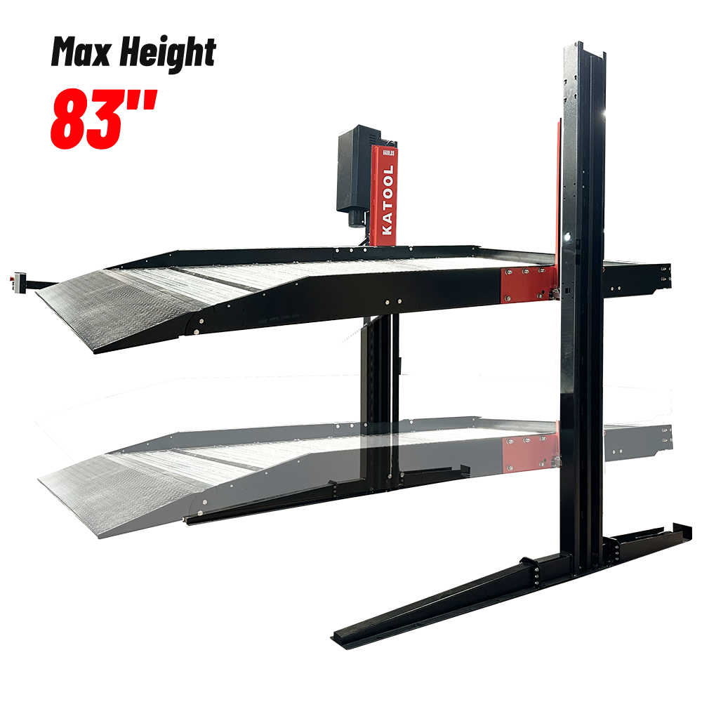 660lbs Capacity 2 Post Parking Lift Katool KT-P2700 - with Max Height View