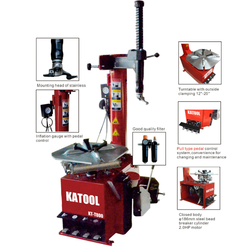 T800 Wheel Clamp Tire Changer Machine by Katool - Specification