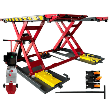 KT-X77 Heavy Duty Mid-Rise Scissor Car Lift With Panel and Tools