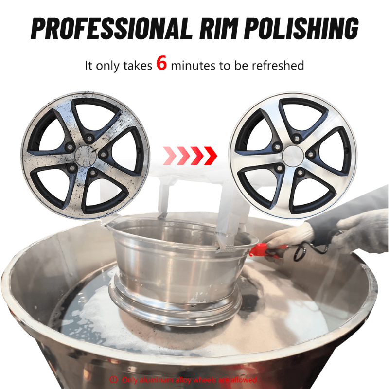 RPM-80 Rim Polishing Machine by Katool Before and After View