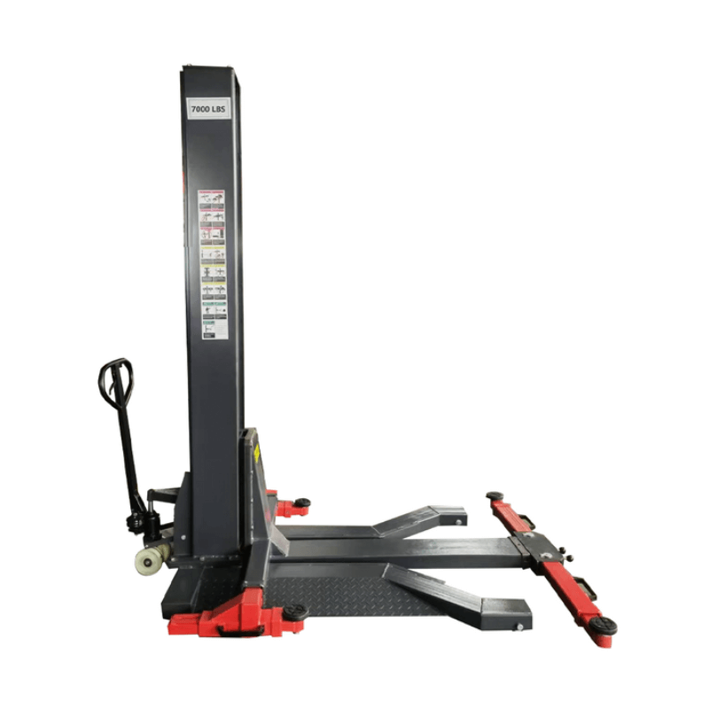 Katool SPL 700 7000 LB Single Post Lift Side View