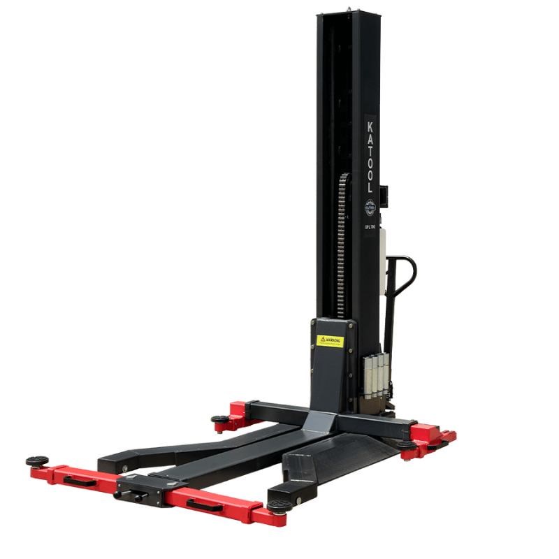 SPL 700 7000 LB Single Post Lift by Katool   Left Side View
