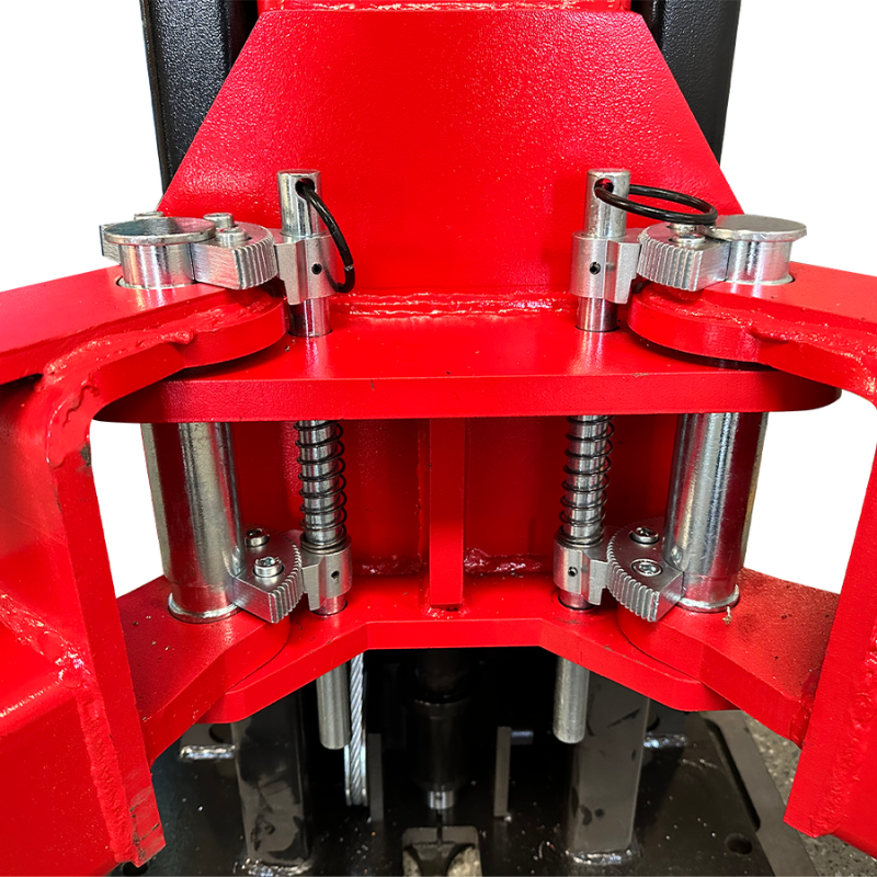 KT M150D 15,000 lbs 2 Post Lift Arm base view