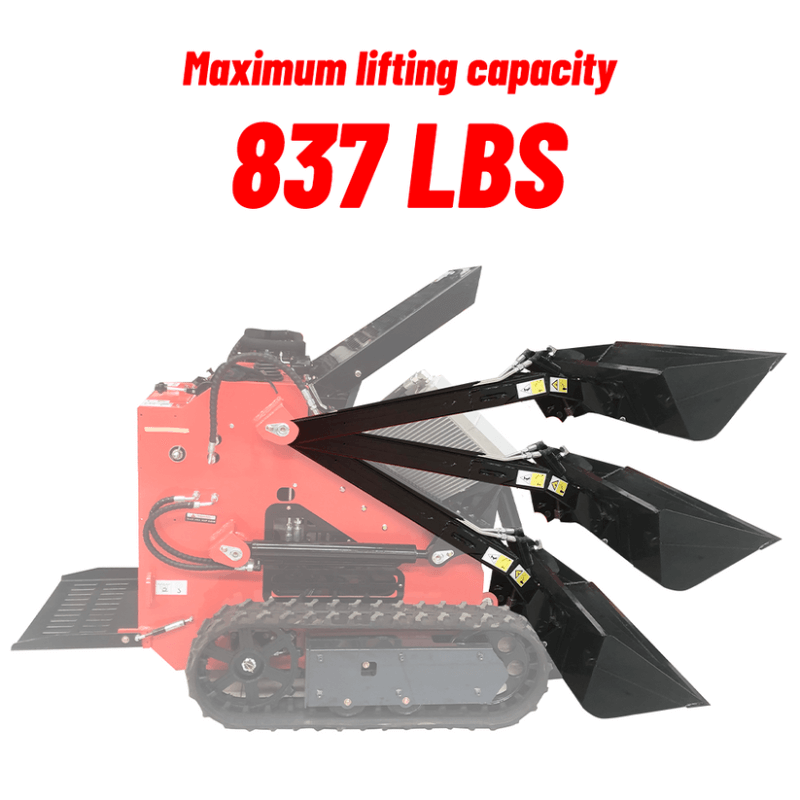 Katool KT-SK26-B, 23 HP Mini Skid Steer Track Loader - 837 lbs Lifting Capacity