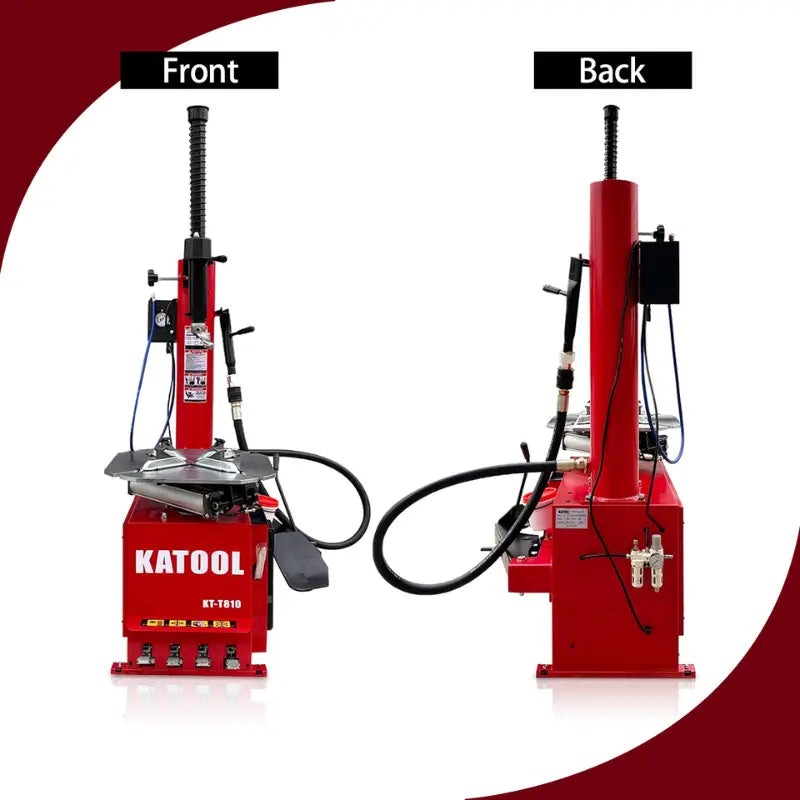 Katool KT-T810 Wheel Clamp Tire Changer Machine Front and Back View