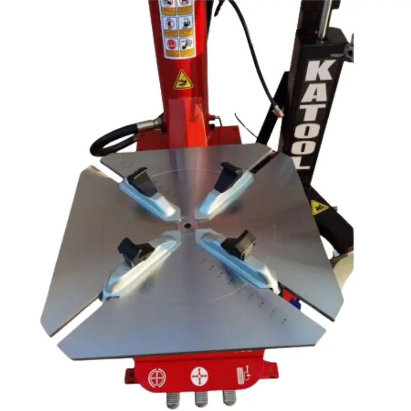 Katool KT-T835 with KT-B760 Combo - Tire Changer Clamp View