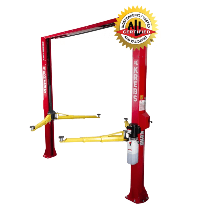 Krebs KB10 10,000lb 2 Post Lift - Adjustable Width; ALI Certified Krebs KB10 10,000lb 2 Post Lift - Adjustable Width; ALI Certified
