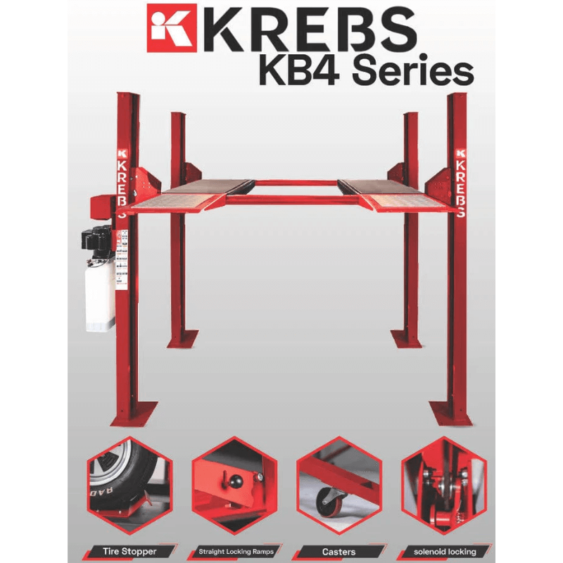 Heavy Duty Automotive 4 Post Lift Krebs KB4 10000lbs Parts View