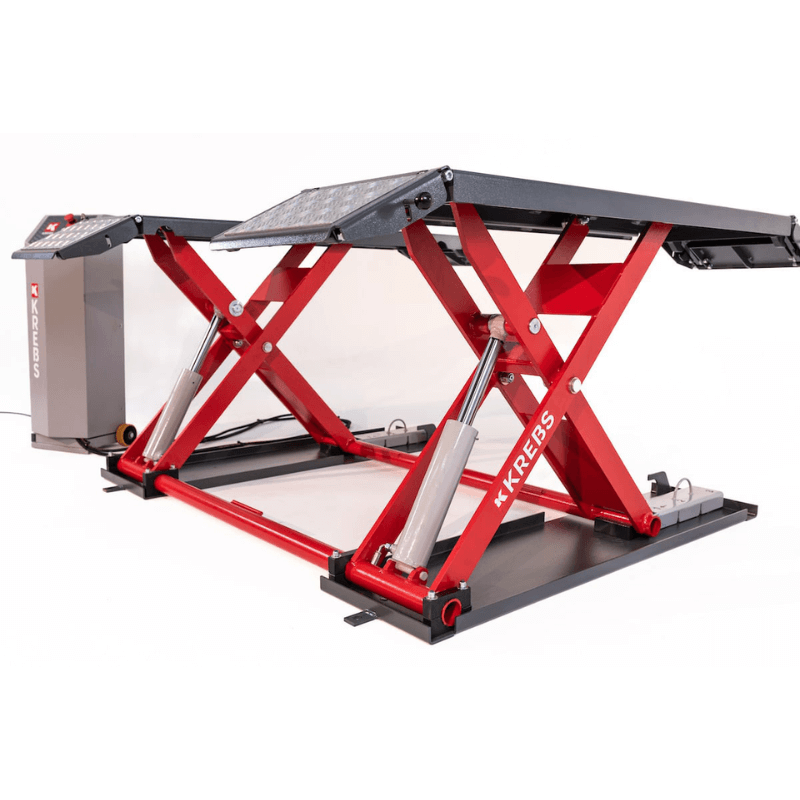 Hydraulic Mid-Rise Automotive Scissor  Krebs TELL 6000 Lift Side View