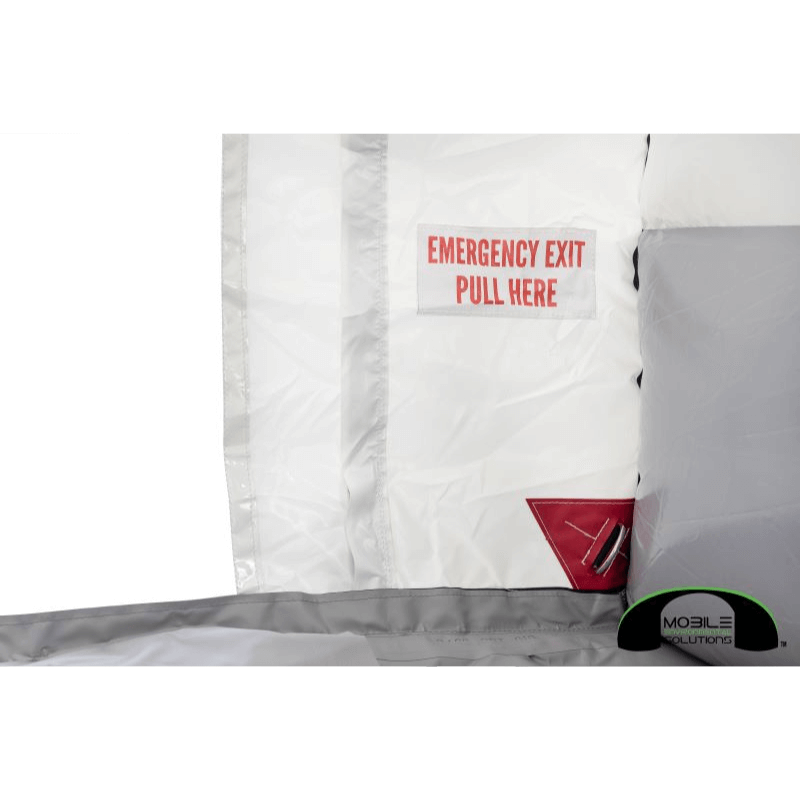 MES MES10X10HDLT Portable Paint Booth Inside View