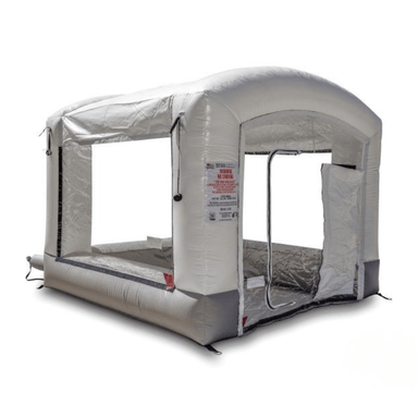 MES10X10HDLT 10×10 Portable Paint Booth by MES Semi Side View