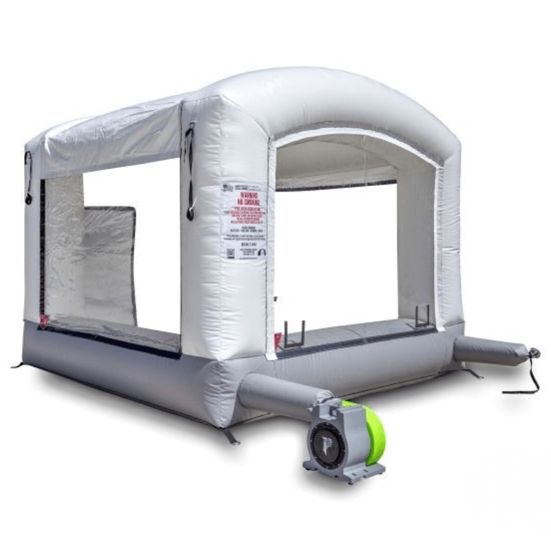 MES MES10X10HDLT 10×10 Portable Paint Booth Side View