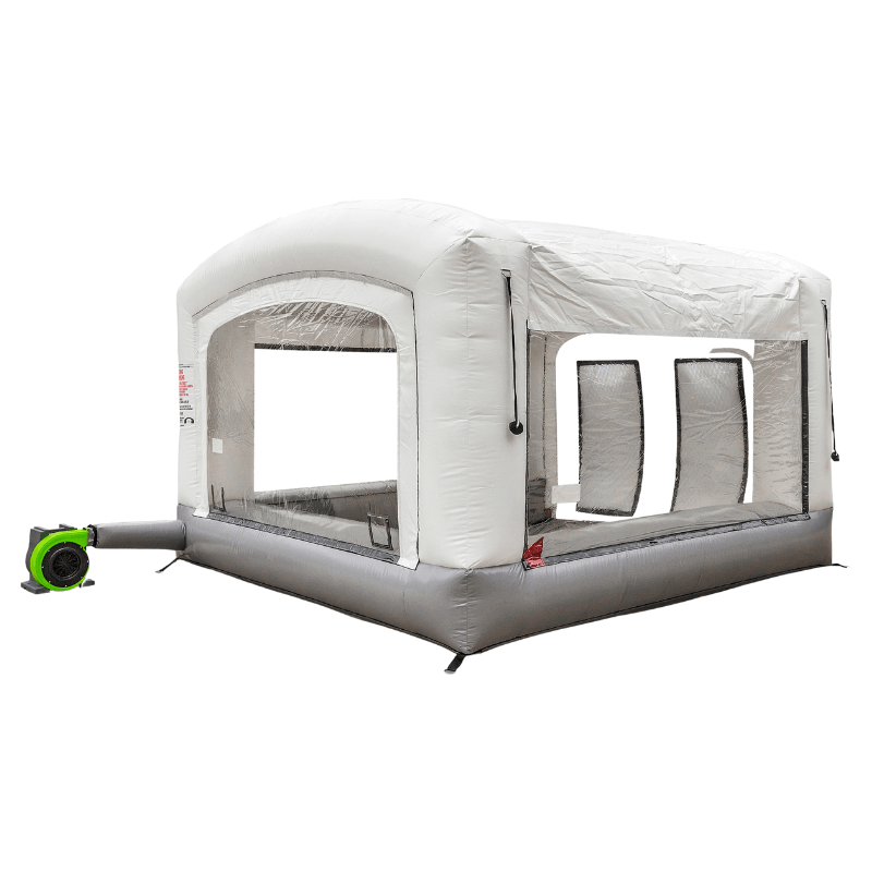 MES12X12HDLT 12 x 12 Mobile Paint Booth by MES Side View