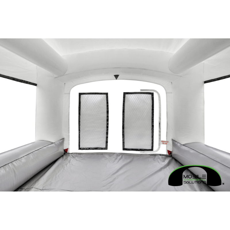 MES12X12HDLT 12 x 12 Mobile Paint Booth Inside View