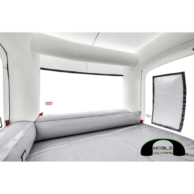 MES MES12X12HDLT 12 x 12 Mobile Paint Booth Inside View