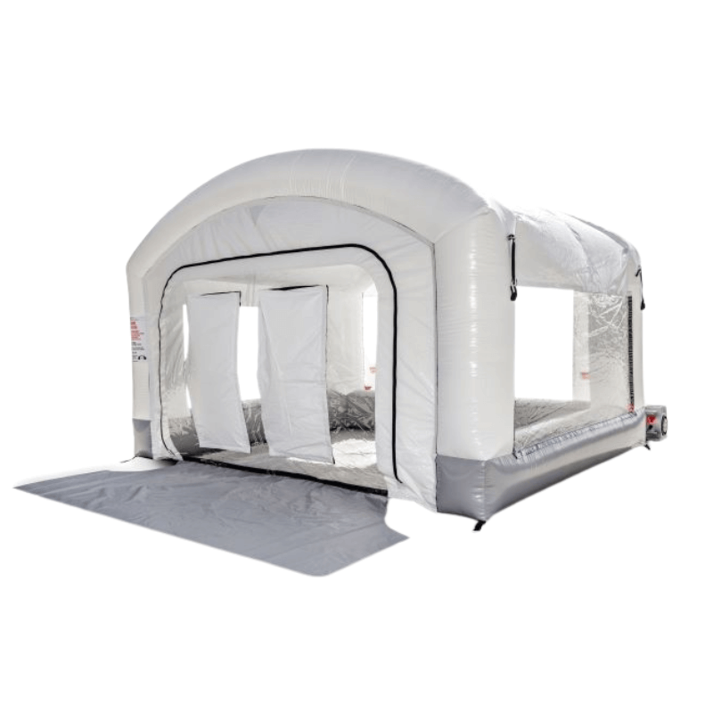 MES12X15X10HDLT 12x15x10 Portable Auto Workstation Mobile Paint Booth by MES Side View