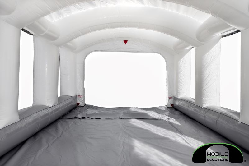 MES MES24X15X10HDLT Portable Auto Spray Booth Inside View