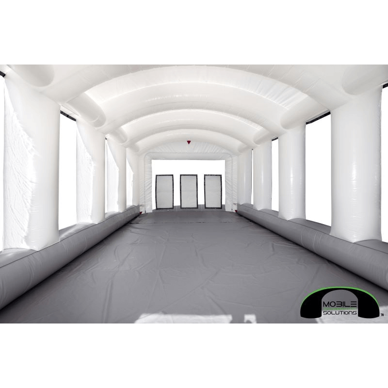 MES MES30X17X12HDLT Ultra Large Mobile Paint Booth Inside Front View