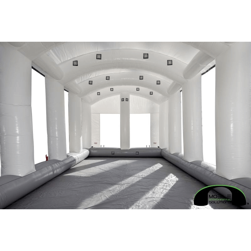 MES30X17X14HDLT Ultra Tall Mobile Paint Booth Inside View