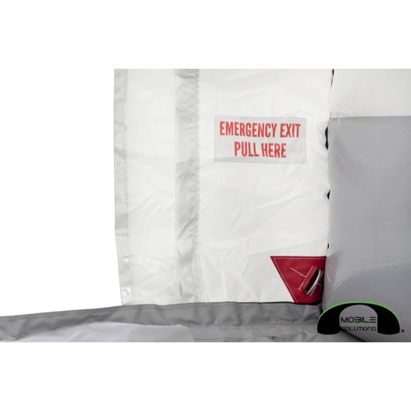 MES23X15X10DTB Portable Car Spray Paint Booth Emergency Exit View