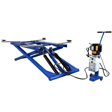 MR6K-48X 6,000 lb Mid Rise Scissor Car Lift Side View with the panel