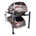 Eagle MS-8000-XLT 8000lb 4 Post Storage Car Lift Back View with 2 Cars