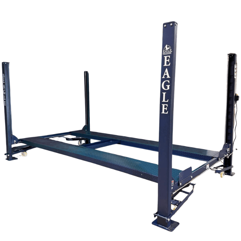 Eagle MS-8000-XLT 8000lb 4 Post Storage Car Lift Side View