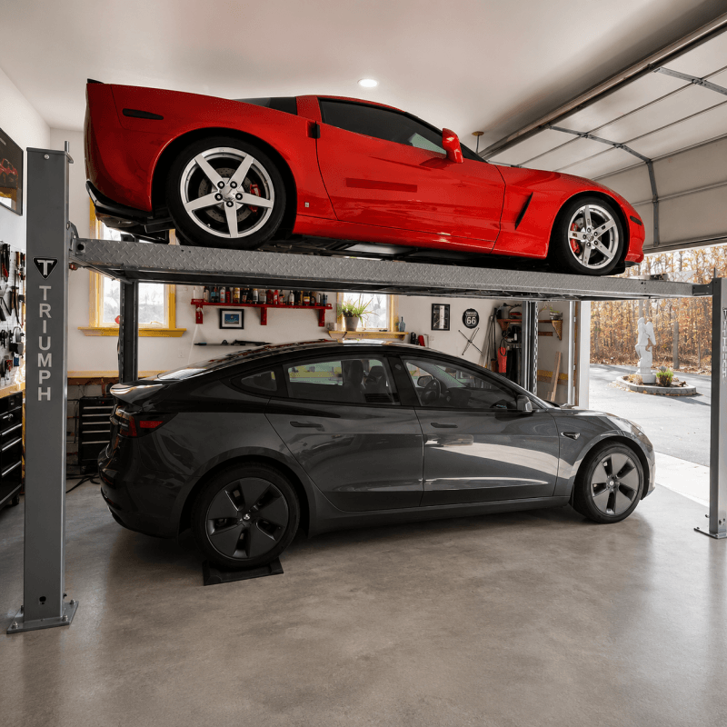 Customer Install NSS-8XLT with corvette and Tesla Michael's Garage in Minnesota