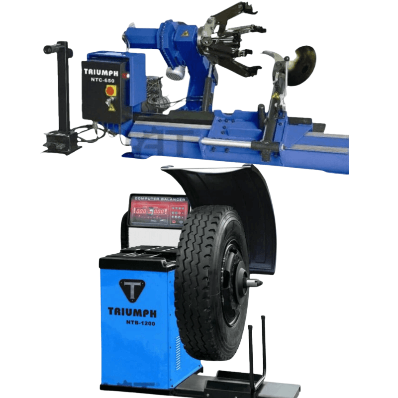 Tire Mounter Triumph NTC-650 Tire Changer with NTB-1200 Wheel Balancer Combo - HD T ...
