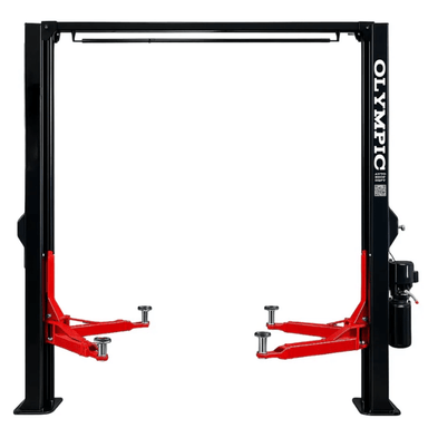 Olympic 2PCFXL-10 10,000 lb. 2-Post Clear Floor Lift Front View