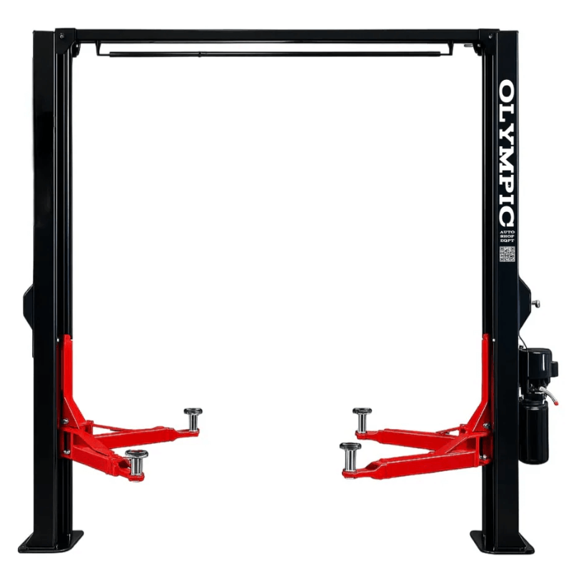 Olympic 2PCFXL-10 10,000 lb. 2-Post Clear Floor Lift Front View