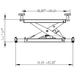 Olympic 4PXL-10 10,000 lb. “The Dually” Maintenance & Storage 4 Post Lift Dimension View