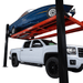 HDMBL-10 10,000 lb. "The Skipper" Portable Boat & Trailer Storage 4 Post Lift Semi Side View