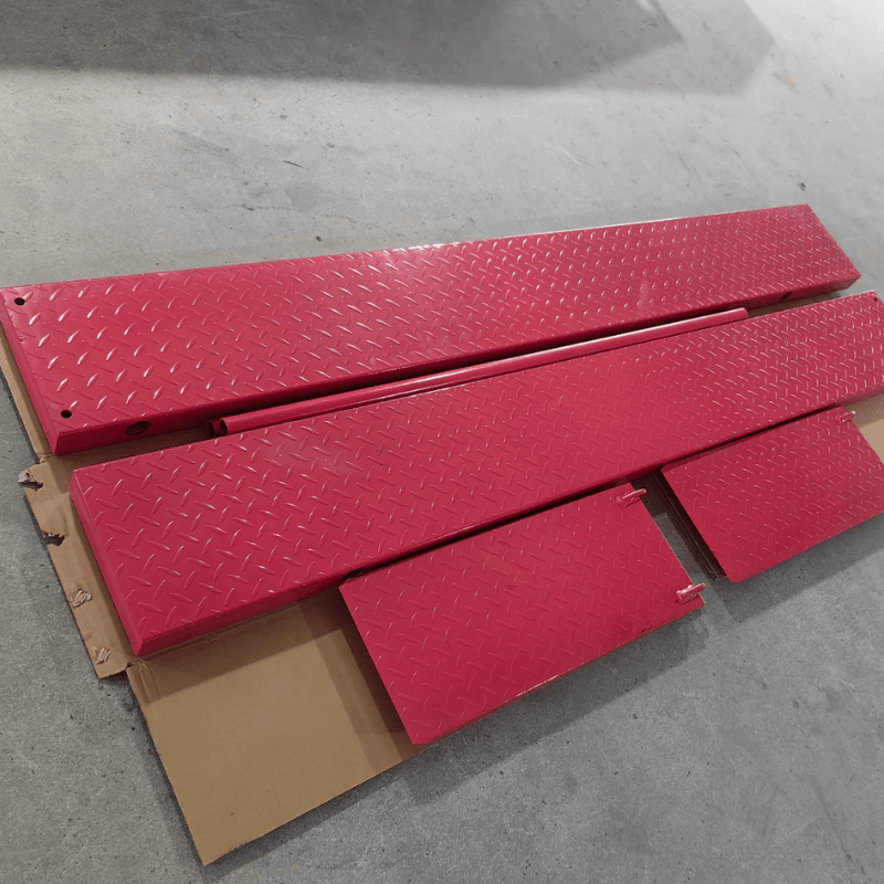 Olympic HDML-15 1,500 lb. Motorcycle & ATV Scissor Lift Side View Ramps View