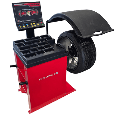 Olympic W820 Direct Drive Wheel Balancer Semi Side View